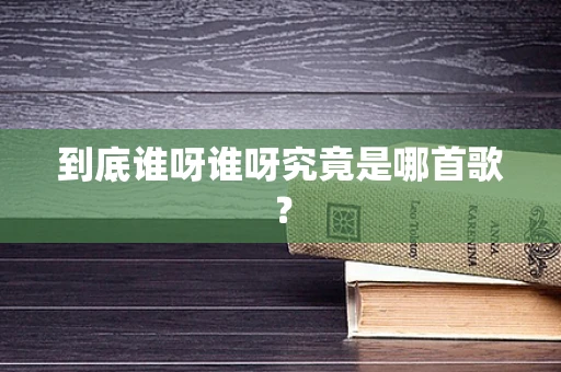 到底谁呀谁呀究竟是哪首歌？