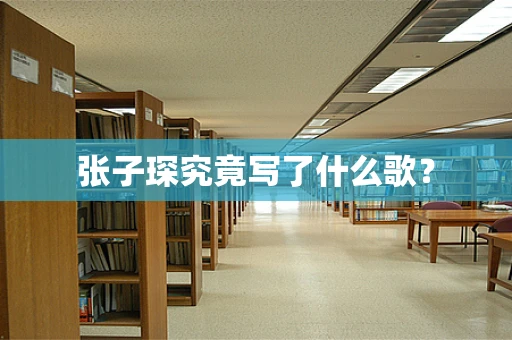 张子琛究竟写了什么歌？