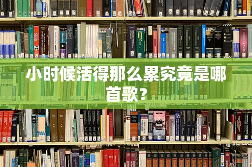 小时候活得那么累究竟是哪首歌？