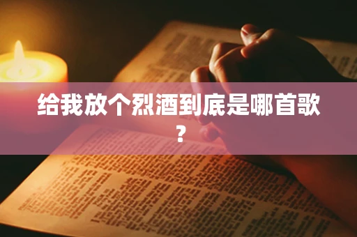 给我放个烈酒到底是哪首歌？