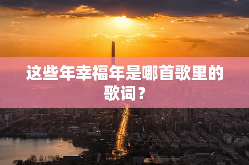 这些年幸福年是哪首歌里的歌词？