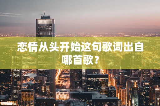 恋情从头开始这句歌词出自哪首歌？