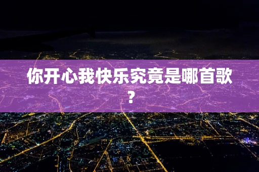 你开心我快乐究竟是哪首歌？