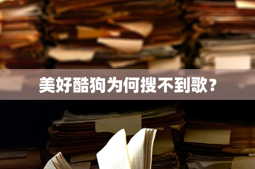 美好酷狗为何搜不到歌？