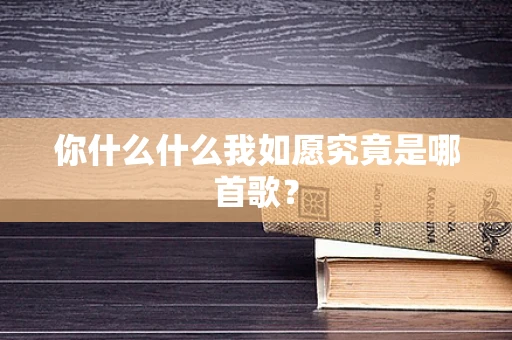 你什么什么我如愿究竟是哪首歌？