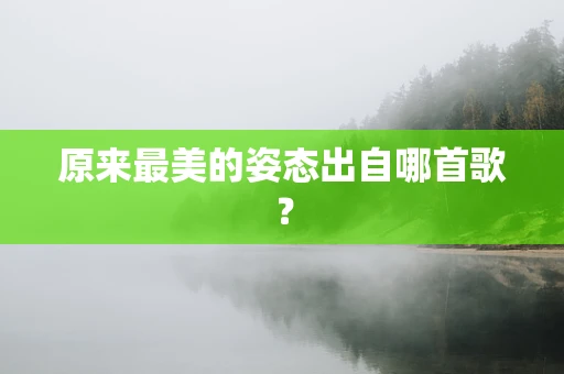 原来最美的姿态出自哪首歌？
