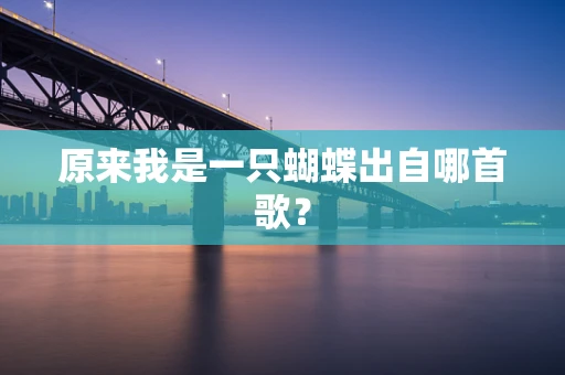 原来我是一只蝴蝶出自哪首歌？