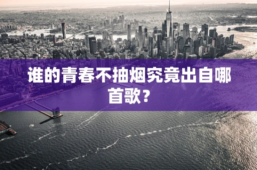 谁的青春不抽烟究竟出自哪首歌？