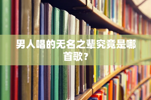 男人唱的无名之辈究竟是哪首歌？