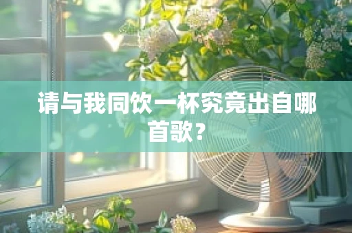 请与我同饮一杯究竟出自哪首歌？