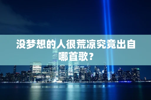 没梦想的人很荒凉究竟出自哪首歌？