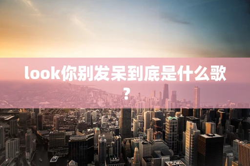 look你别发呆到底是什么歌？