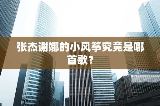 张杰谢娜的小风筝究竟是哪首歌？