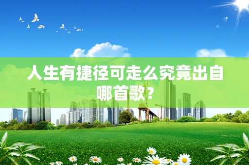 人生有捷径可走么究竟出自哪首歌？