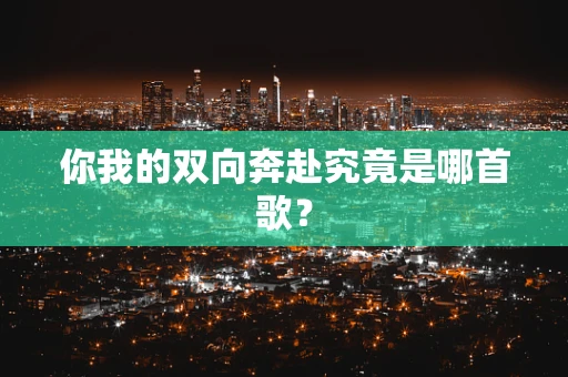 你我的双向奔赴究竟是哪首歌？