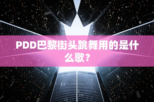 PDD巴黎街头跳舞用的是什么歌？