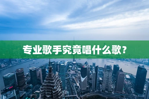 专业歌手究竟唱什么歌？
