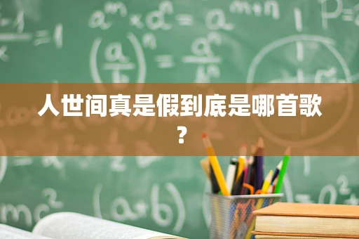 人世间真是假到底是哪首歌？
