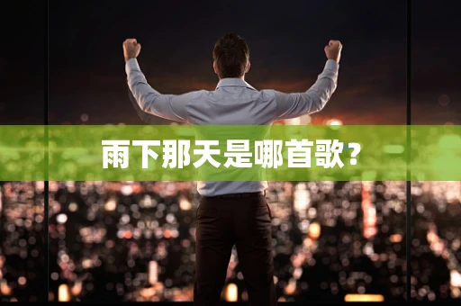 雨下那天是哪首歌？