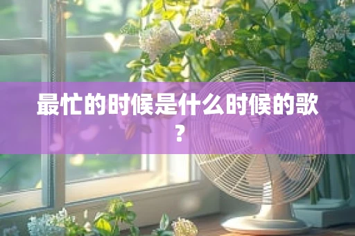 最忙的时候是什么时候的歌？
