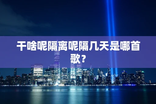 干啥呢隔离呢隔几天是哪首歌？