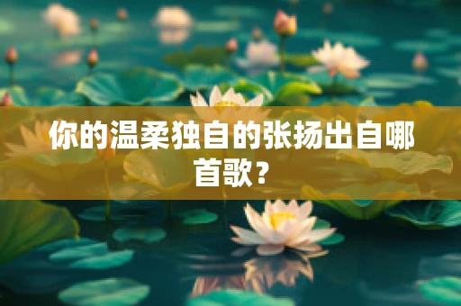你的温柔独自的张扬出自哪首歌？