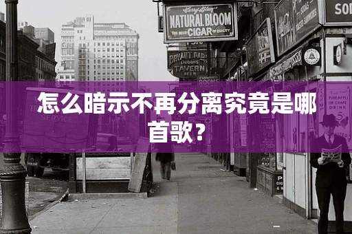 怎么暗示不再分离究竟是哪首歌？