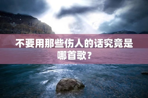 不要用那些伤人的话究竟是哪首歌？