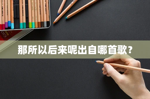 那所以后来呢出自哪首歌？