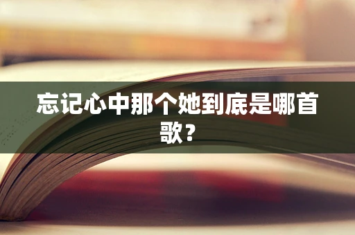 忘记心中那个她到底是哪首歌？