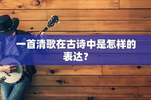 一首清歌在古诗中是怎样的表达？