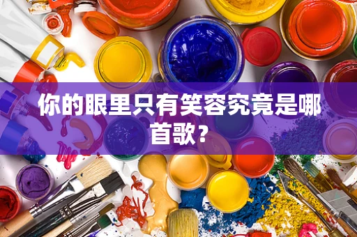 你的眼里只有笑容究竟是哪首歌？