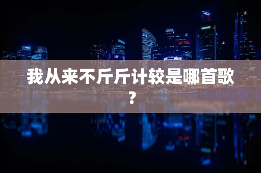 我从来不斤斤计较是哪首歌？