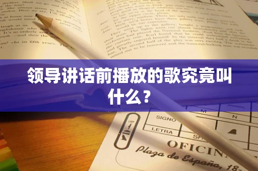 领导讲话前播放的歌究竟叫什么？