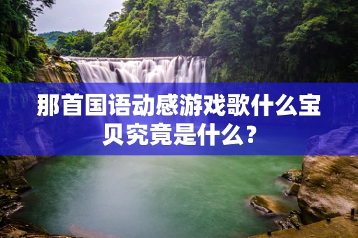 那首国语动感游戏歌什么宝贝究竟是什么？