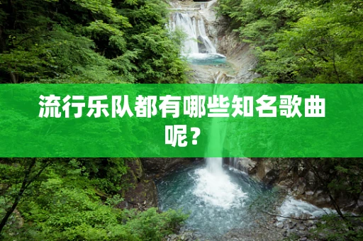 流行乐队都有哪些知名歌曲呢？