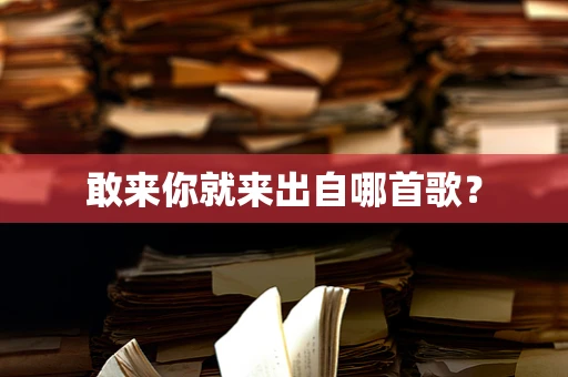 敢来你就来出自哪首歌？