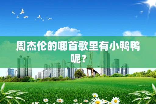 周杰伦的哪首歌里有小鸭鸭呢？