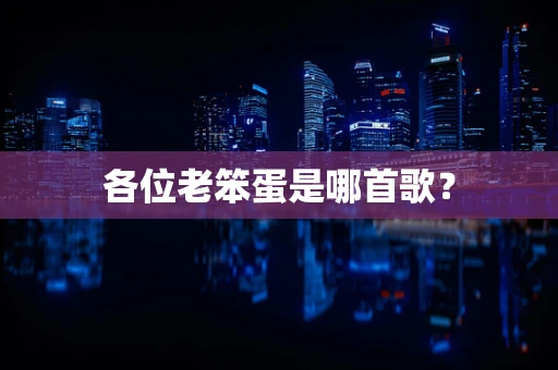 各位老笨蛋是哪首歌？