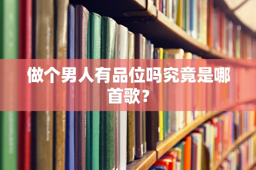 做个男人有品位吗究竟是哪首歌？