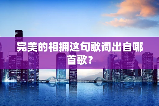 完美的相拥这句歌词出自哪首歌？