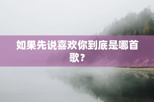 如果先说喜欢你到底是哪首歌？