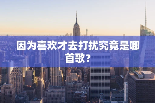 因为喜欢才去打扰究竟是哪首歌？