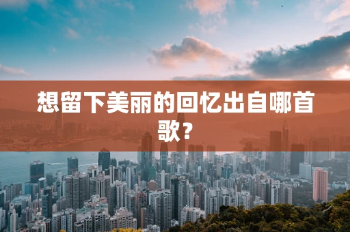 想留下美丽的回忆出自哪首歌？