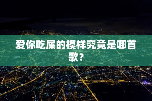 爱你吃屎的模样究竟是哪首歌？