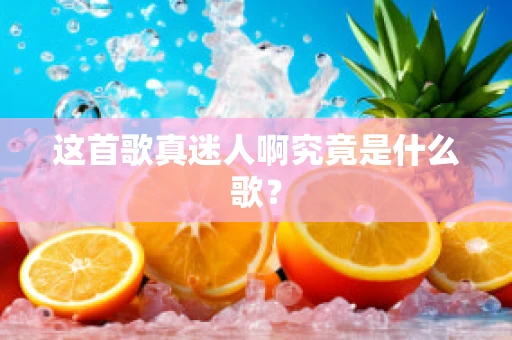 这首歌真迷人啊究竟是什么歌？