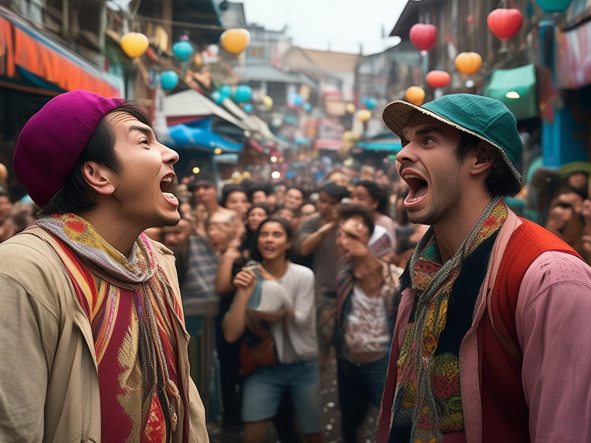 双人抢着唱不同的歌究竟叫什么？